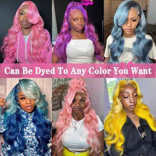 13x6 613 Lace Front Wig Human Hair 200% Density Blonde Wig Human Hair Body Wave HD Lace Frontal Wigs for Women Pre Plucked Blonde Wig 20 Inch