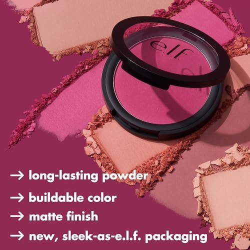 e.l.f. Primer-Infused Matte Blush, Long-Lasting Powder