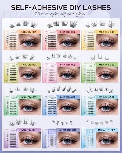 Self-Adhesive Lower Lashes 90 Pcs Pre-glued Bottom Eyelashes