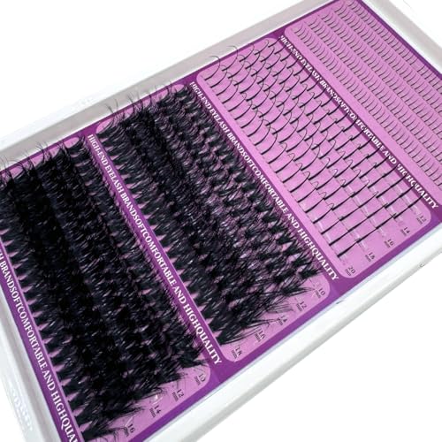 D Curve Lash Clusters Kit - 20 Rows Spiky Eyelash Extensions
