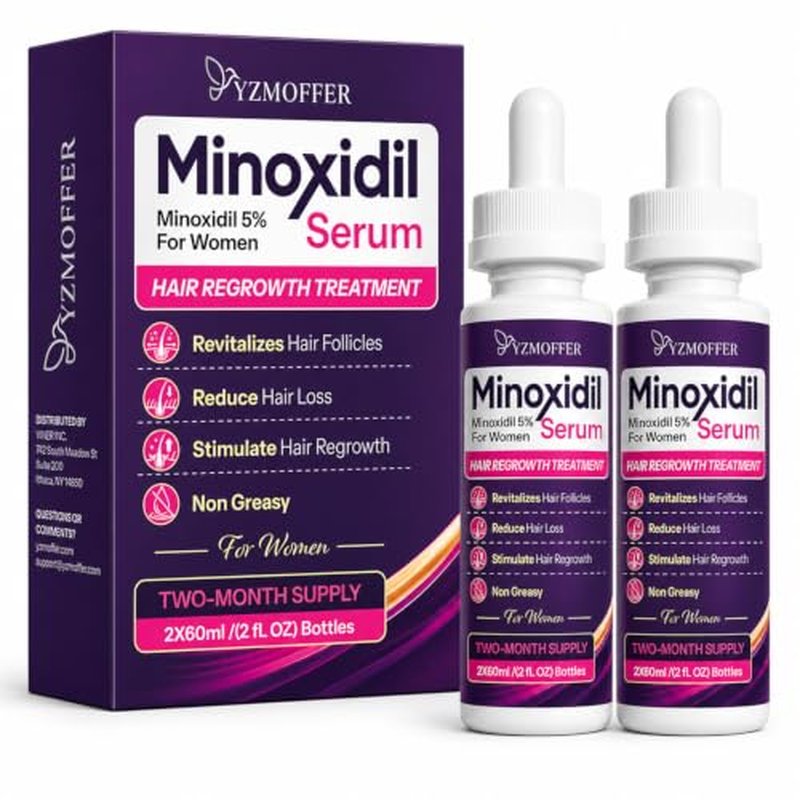 5% Minoxidil Hair Regrowth Treatment for Women - 2-Month Supply