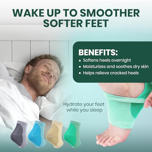 Moisturizing Gel Socks for Cracked Heels - 4-Pack Foot Care