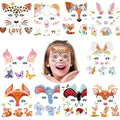 Kids Animal Face Tattoos, 10 Sheets Water Transfer Temporary Tattoos