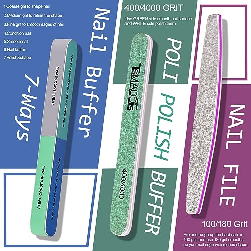 Professional Nail Care Kit with Files, Buffers, and Cuticle Oil