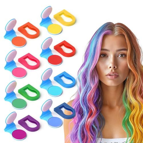 8 Colors Temporary Hair Chalk - Washable Hair Dye Set