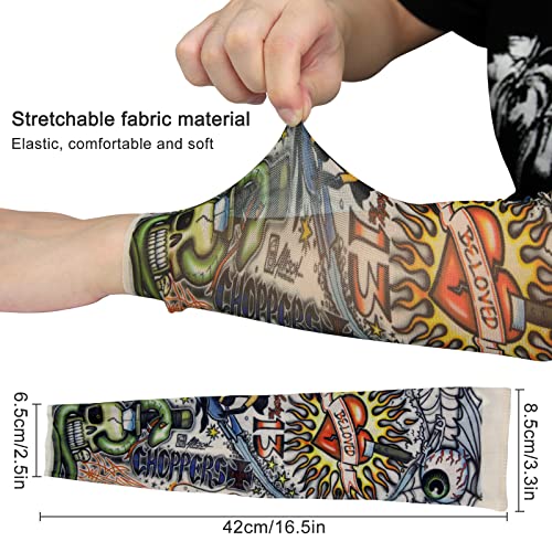 Tatoo Sleeves Men, Women, and Kids ? Fake Temporary Tattoo Sleeve for Outdoor Sports, Halloween Decor