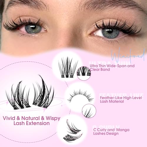 Winifred Fairy Lash Clusters 10-14mm Wispy Eyelash Extensions