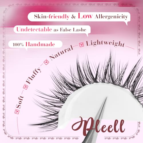 Pleell Wispy Eyelash Clusters 10-16mm Natural Fluffy DIY False Lashes A.Variation