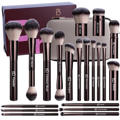 BS-MALL 20Pc Makeup Brush Set with Travel Case
