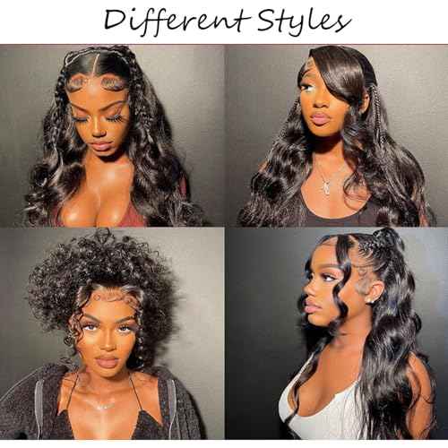 12A Body Wave Bundles with Closure Human Hair 16 18 20+14 Inch Unprocessed Virgin Brazilian Human Hair Bundles With 4x4 Lace Closure 3 Bundles With 4x4 HD Lace Closure