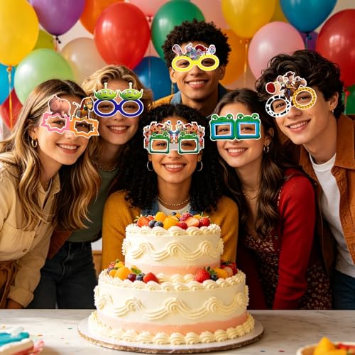12-Pack Cartoon Theme Story Glasses for Parties & Dress Up