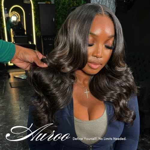 12A Brown Body Wave Bundles Human Hair 22 Inch, 100% Virgin Brazilian Real Hair Wavy Weave Color #F2/4 Rich Dark Brown with Chestnut Ombre Highlights Human Hair Single Bundles Thick Track Sew in