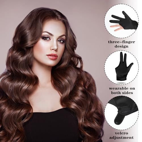 Heat Resistant 3-Finger Hair Styling Gloves – Professional Barber Curling Glove