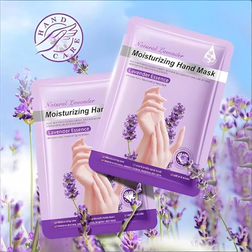 Chicwe Moisturizing Hand Mask Gloves for Dry Hands - Lavender (6 Pairs)