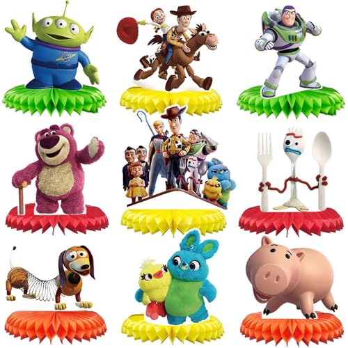 Toy Story Honeycomb Centerpieces - 9 Pcs Party Decorations