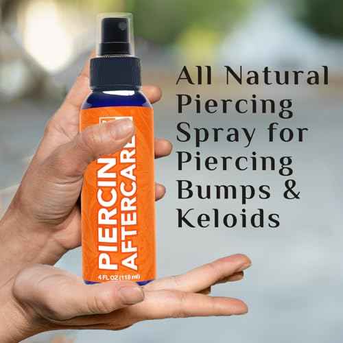 Piercing Aftercare Spray - Saline Cleaning Solution for Nose Belly Ear Piercing - Piercing Bump Keloid Removal - Natural Sea Salt Cleaner - Made in USA