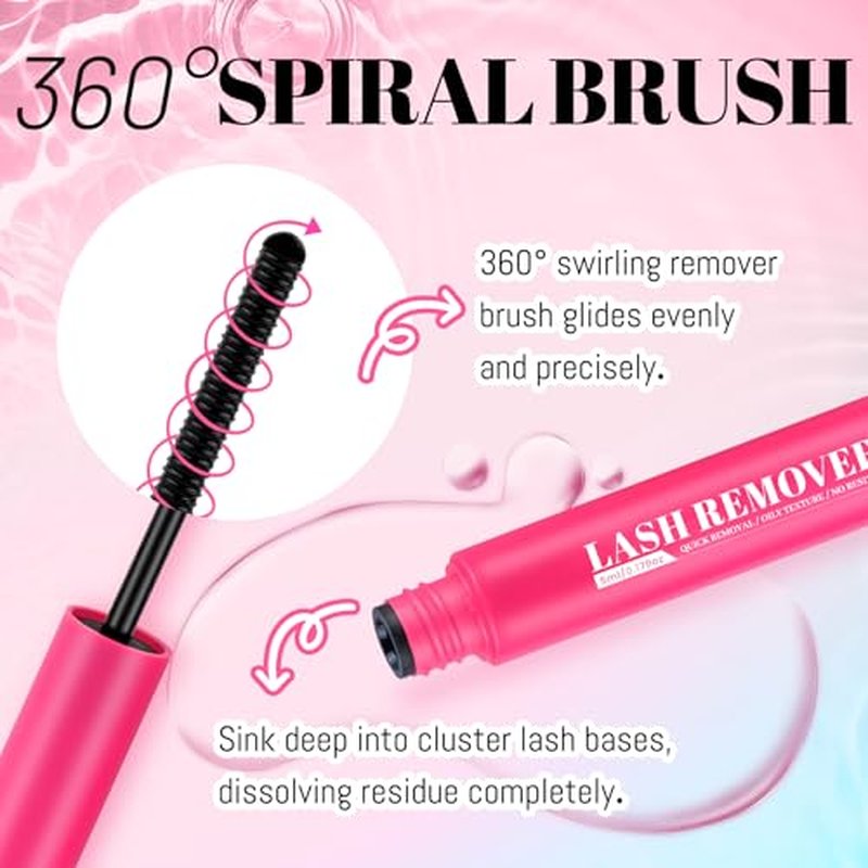 SeekLip Lash Remover for Cluster Lashes - 5ml Non-Irritating Formula