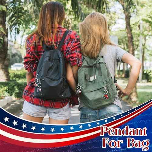 Landical 6 Sets Texas Souvenir Gifts Include 6 Pcs Texas Cosmetic Bag and 6 Pcs Metal Keychain for Women Traveler Christmas Party Gifts