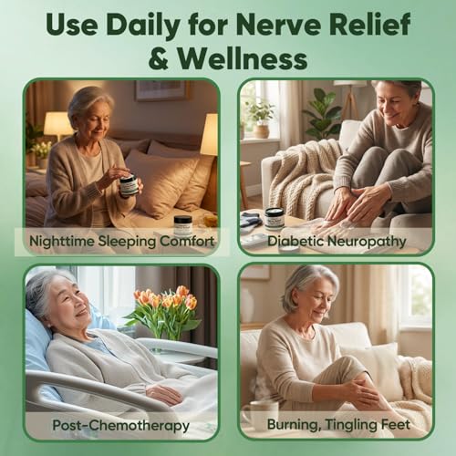 Alcura Nerve Cream, Alcuras Neuropathy Lotion with Arnica & Magnesium for Knee, Lumbar, Neck, Hand and Foot, 4 oz,1 Pcs