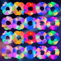 20 Pack Glow in the Dark Hair Scrunchies with 3 Light Modes