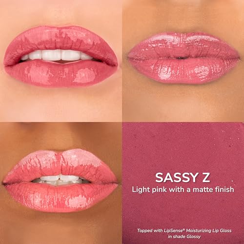 SeneGence LipSense Sassy Z Liquid Lipstick and Glossy Clear Lip Gloss Duo ? 18HR Wear, Hydrating, Waterproof, Transfer-Proof