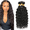 #1B Water Wave Human Hair Bundles 26 28 30 Inch