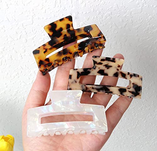 4Pcs Hair Claw Clips, Acetate Banana Barrettes for Women