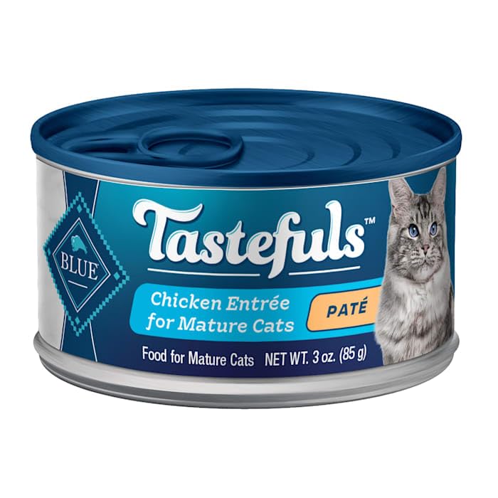 Blue Buffalo Tastefuls Chicken Entree Mature Wet Cat Food Pate, 3 oz., Case of 12