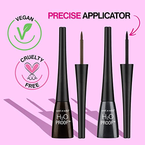 wet n wild H2O Proof Waterproof Liquid Eyeliner Black (2 Pack)