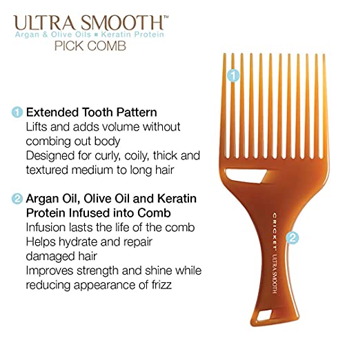 Cricket Ultra Smooth Hair Pick Comb for Curly Hair