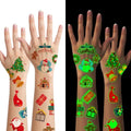 210Pc Glow in Dark Christmas Temporary Tattoos for Kids