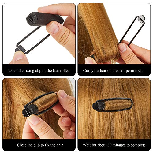 Syhood 60 Satin Foam Sponge Hair Rollers - 0.6 Inch Curlers