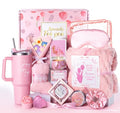 Women's Self Care Gift Basket Set with Blanket & Tumbler