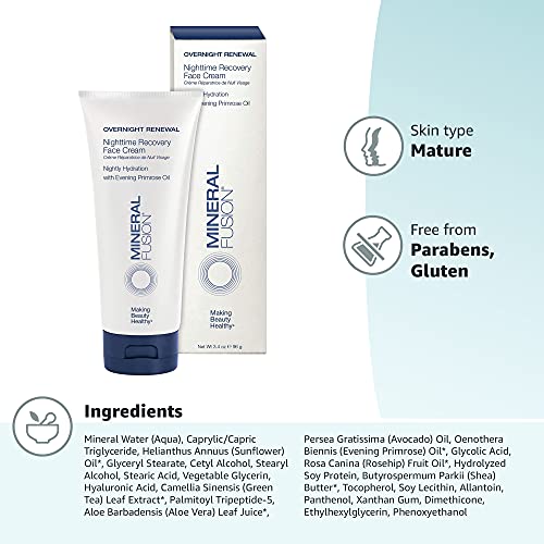 Mineral Fusion Overnight Renewal Nighttime Recovery Face Cream, 3.4 oz