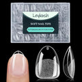 LEYKOSH Almond Nail Tips - 216pc Short Press On Nails Kit