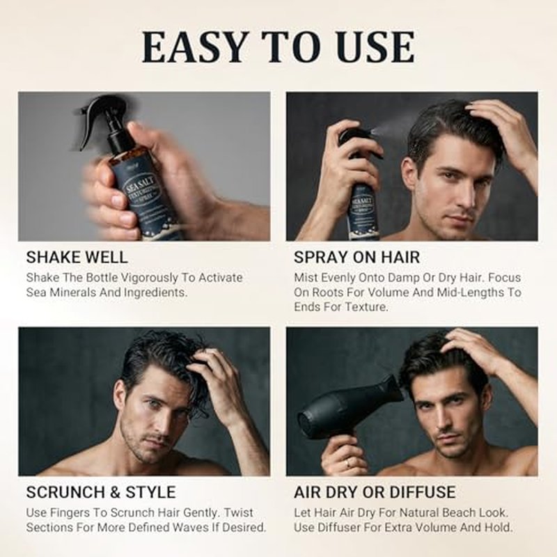 Sea Salt Spray for Fine Hair – Volume & Texture Matte Finish