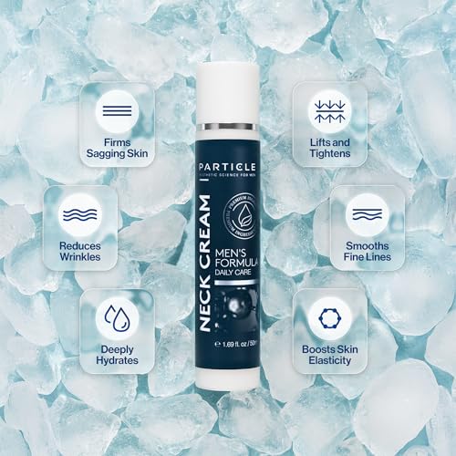 Particle Neck Cream, Daily Skin Care for Men with Collagen, Hyaluronic Acid, Retinol, Vitamin E, Moringa Oil & Shea Butter for Health Skin Support, Hydrating Men¡¯s Body Lotion, 1.7 fl oz