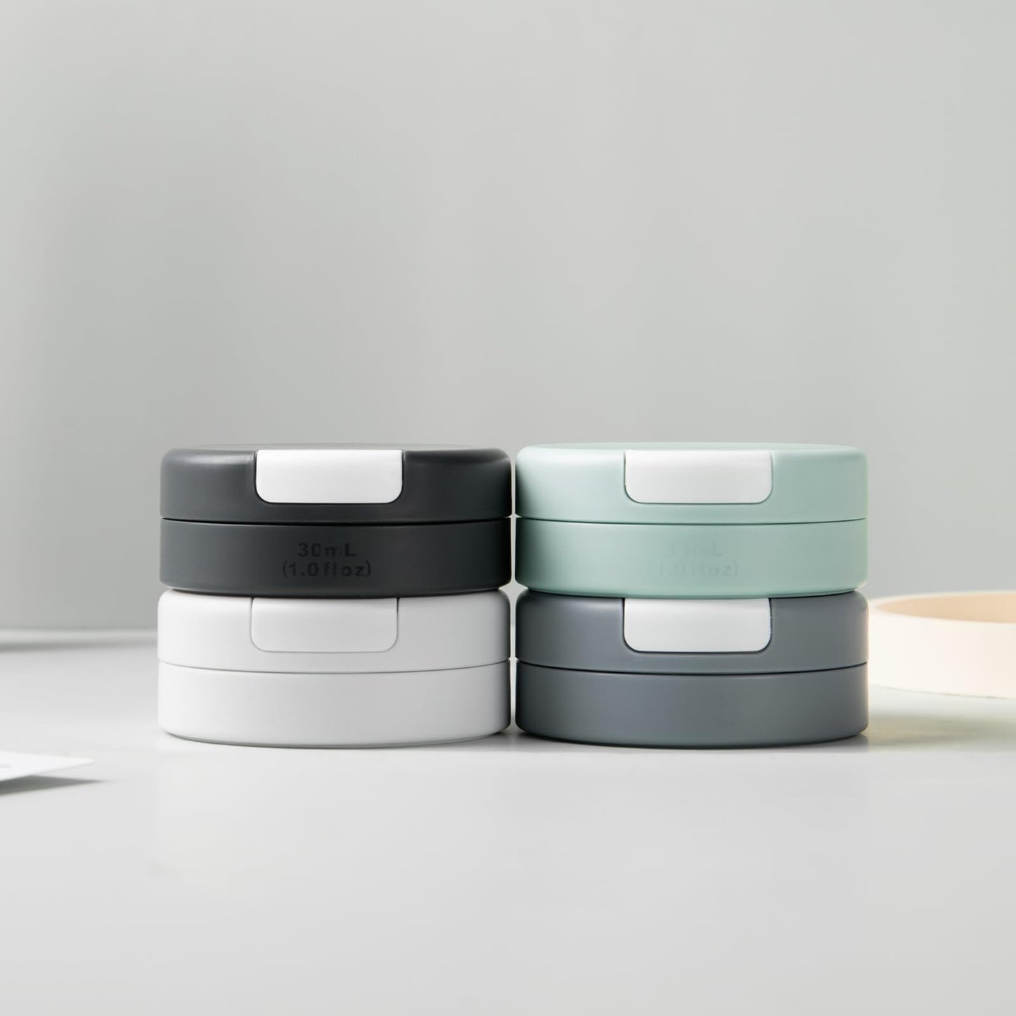 Mrsdry Travel Bottles & Magnetic Travel Capsules Set, Tsa Approved Size Containers, BPA Free Leak Proof Refillable Bottles with Labels