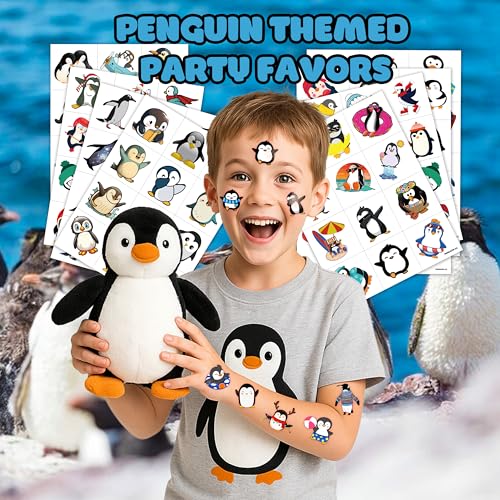 96 Penguin Temporary Tattoos for Kids - Party Favors
