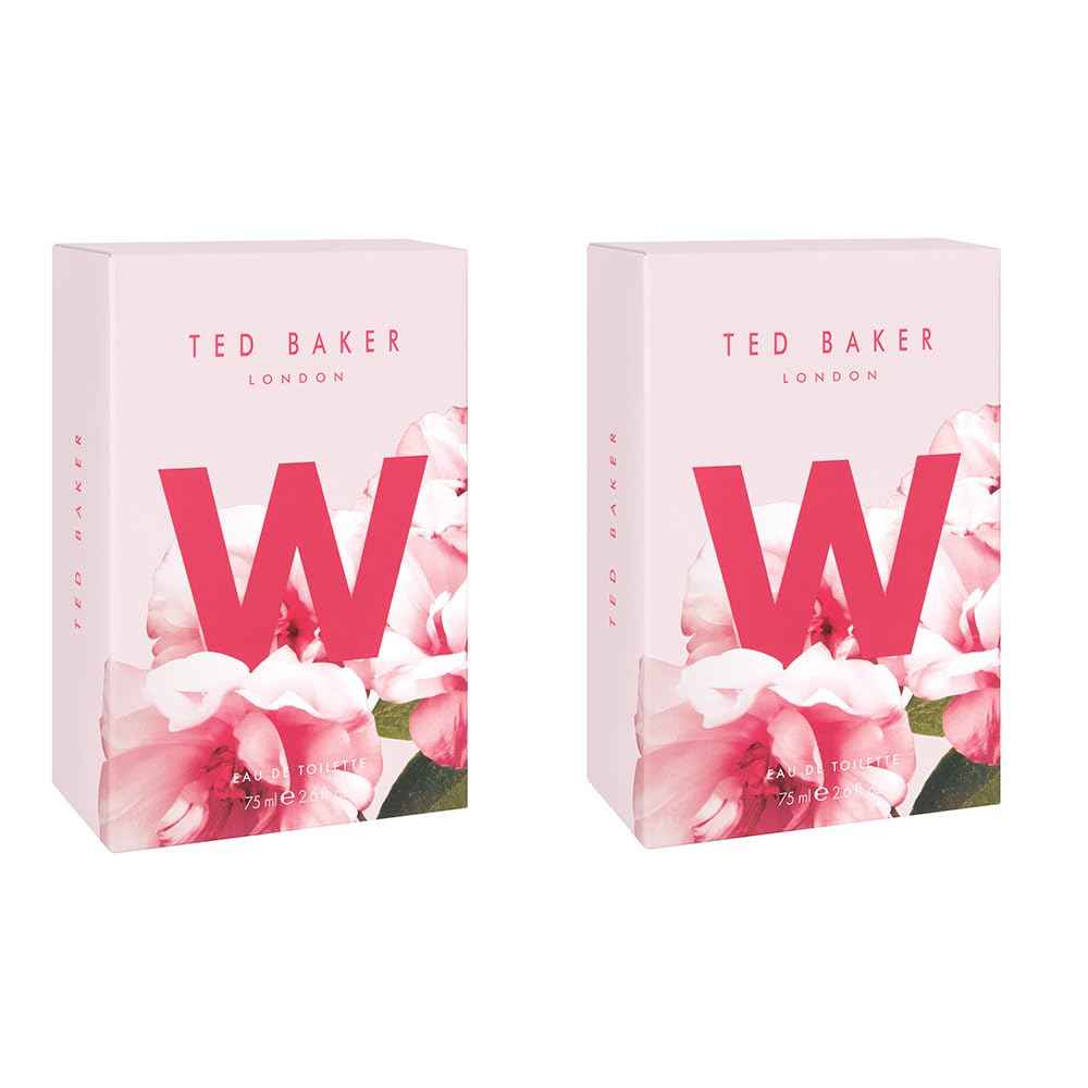 Ted Baker W EDT Duo Pack, Gentle and Sophisticated Fragrance, Fig Leaf, White Peony and African Violet Top Notes with Pink Orchid, Cassis and Raspberry Middle Notes, 2 x 2.54 fl oz