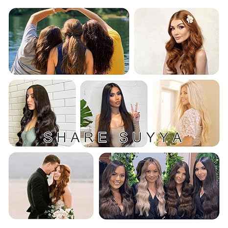 SUYYA Clip in Hair Extensions Real Human Hair 7 Pcs Human Hair Clip in Extensions Straight Remy Human Hair Extensions Clip ins for Women 12 Inch #P18/613 Ash Blonde Highlighted Bleach Blonde 70G