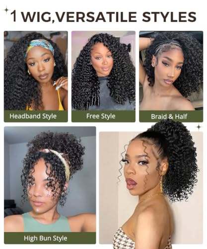 Burmese Curly Half Wig Human Hair 16 Inch Glueless