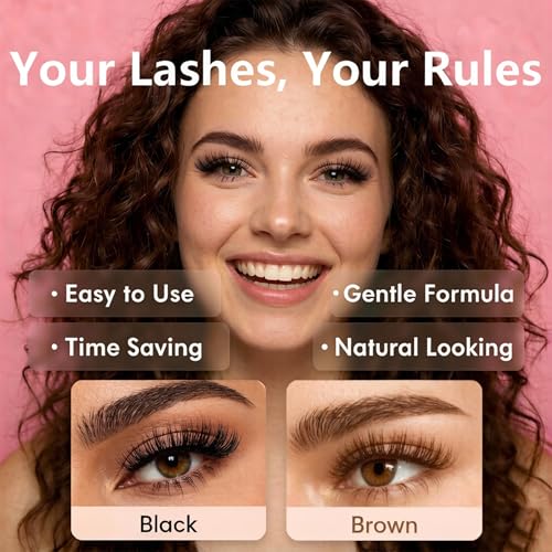 ECOFAN Lash Lift and Color Kit - DIY Perm for Fuller, Brown Lashes