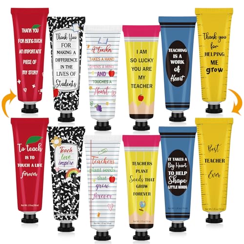 Teacher Appreciation Hand Cream Set, 12 Pack 30ml Bulk Gifts