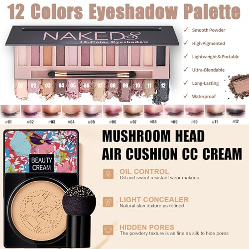 All-in-One Makeup Kit for Women - 12-Piece Full Set
