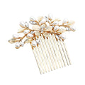 Gold Pearl Bridal Hair Comb - Wedding Hair Accessories