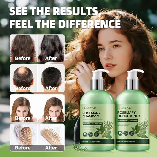 Rosemary Hair Growth Shampoo & Conditioner Set for Thinning Hair