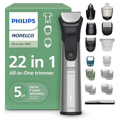 Norelco All-in-One Trimmer 7000 Series - 22 Piece Electric Shaver & Clipper