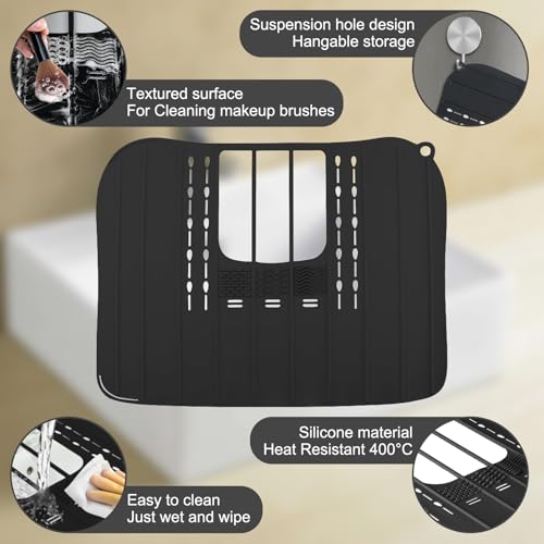 Foldable Sink Cover & Makeup Brush Cleaning Mat – Heat Resistant