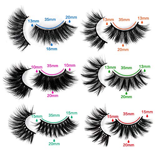 30 Pairs 20MM False Eyelashes Wholesale 6 Styles Mixed Lashes 8D Fluffy Volume Dramatic Faux Mink Eyelashes Pack